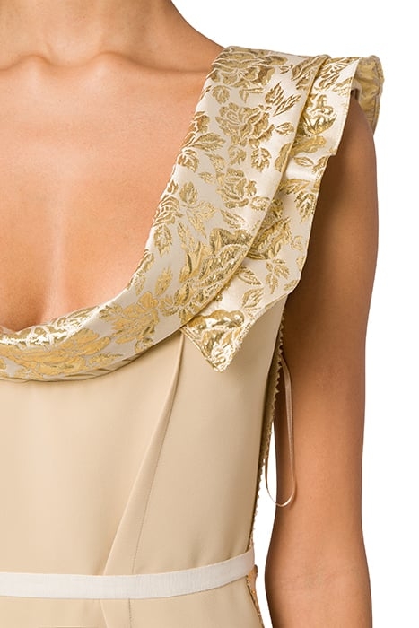 INSIDE OUT CREPE DRESS BEIGE 4