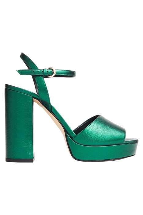FS SOLANGE OPEN TOE GREEN 1