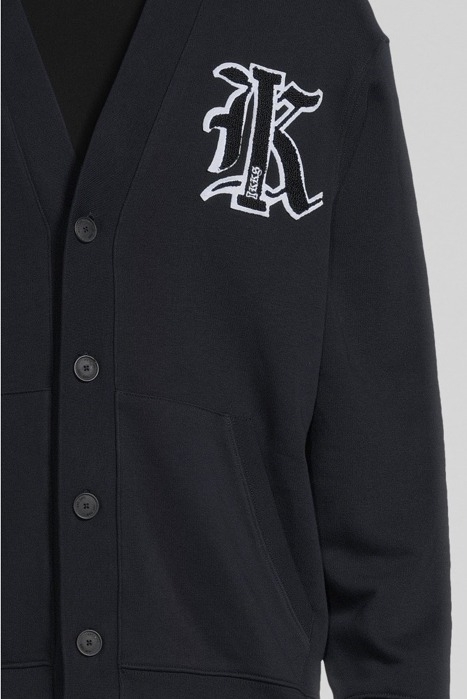 NAVY SWEATSHIRT FABRIC CARDIGAN WITH XL BADGE NAVY 4