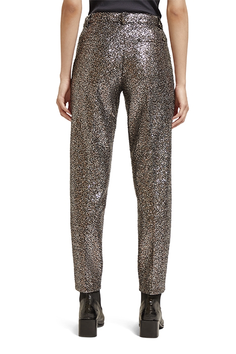 LOWRY MID RISE SLIM PANT IN MIXED SEQUINS BLACK 2