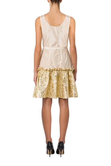 INSIDE OUT TAFFETA DRESS BEIGE 2
