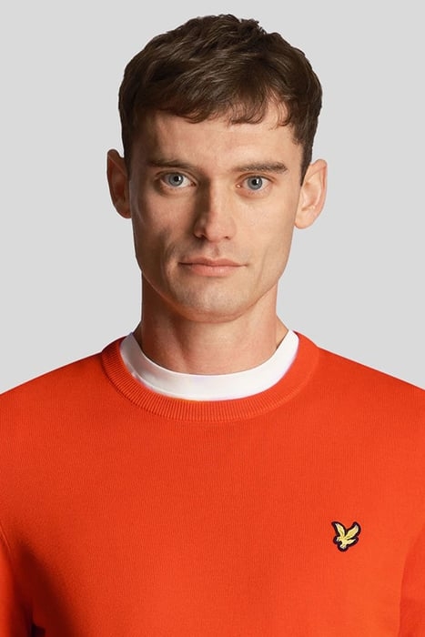 COTTON CREW NECK JUMPER TANGERINE TANGO 5