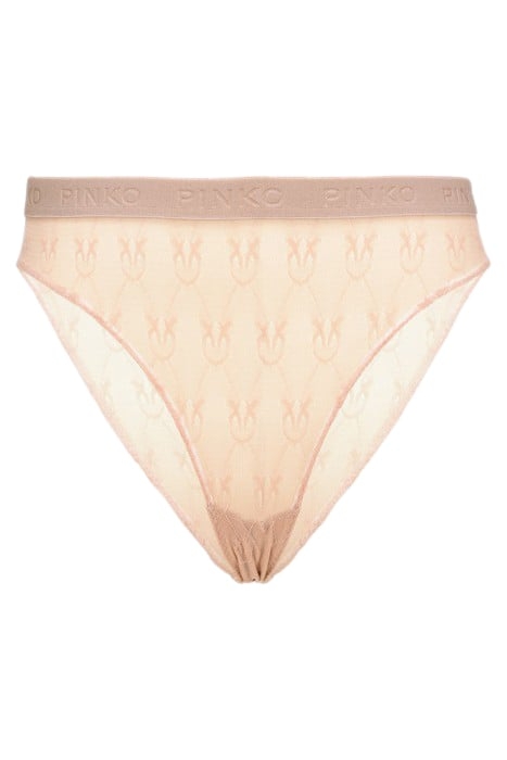 SENZA PAROLE SLIP PIZZO INDEMAGLIATO JACQUARD C/LOGO GARNET 3