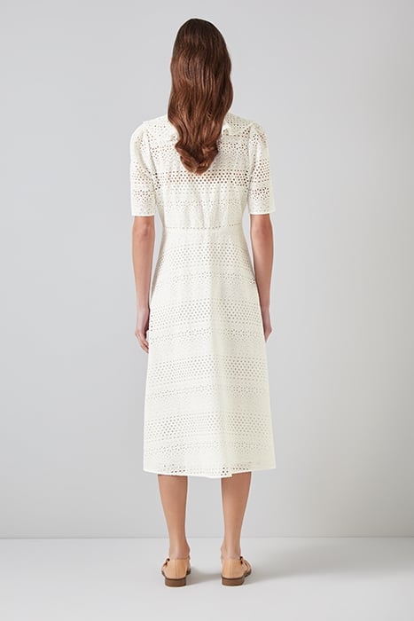 ELLA BRODERIE MIDI DRESS WHITE 2