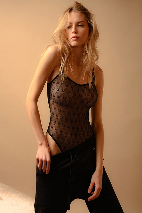 PERDONAMI BODY PIZZO INDEMAGLIATO JACQUARD C/LOGO BLACK 7