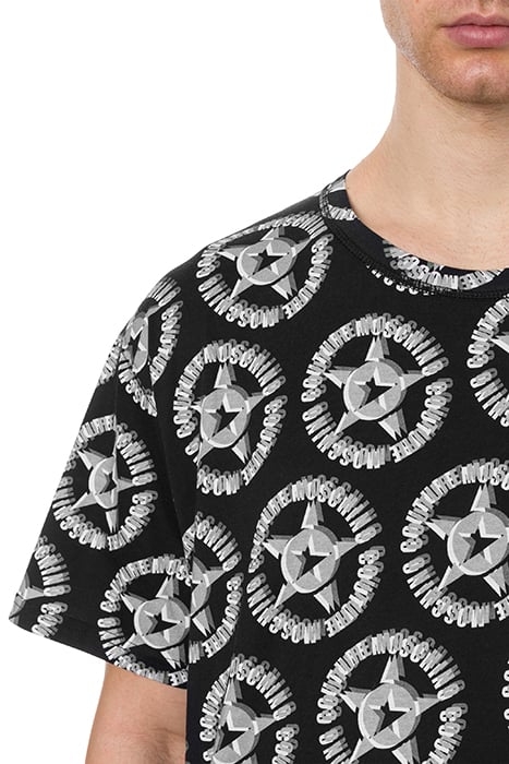 MOSCHINO COUTURE STARS JERSEY T-SHIRT BLACK 4