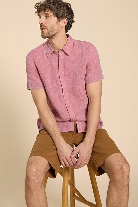 PEMBROKE LINEN SHIRT MID RED 4