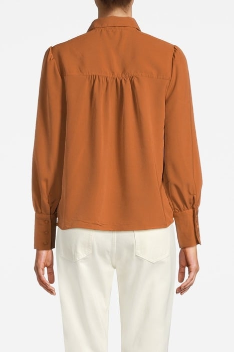 BUTTON UP WITH GATHERS HARVEST GOLD 2