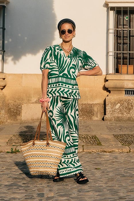 ELISA ECO VERO TOP GREEN PRINTED 4