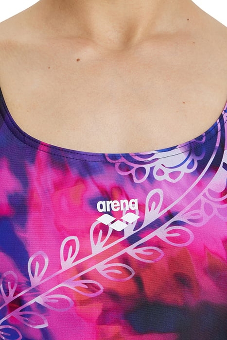 WOMEN'S SWIMSUIT U BACK PLACEMENT B NAVY-FREAK ROSE-MULTI 8