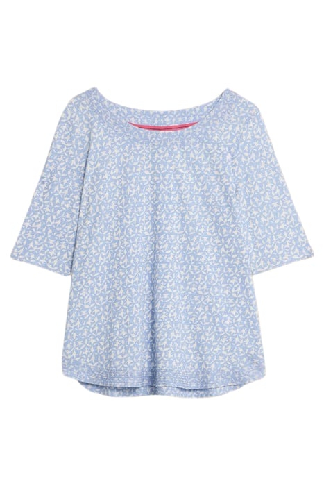 WEAVER JERSEY TOP BLUE PRINTED 2