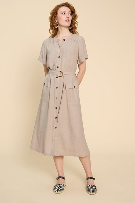 HAZEL LINEN BLEND SHIRT DRE LIGHT NATURAL 1