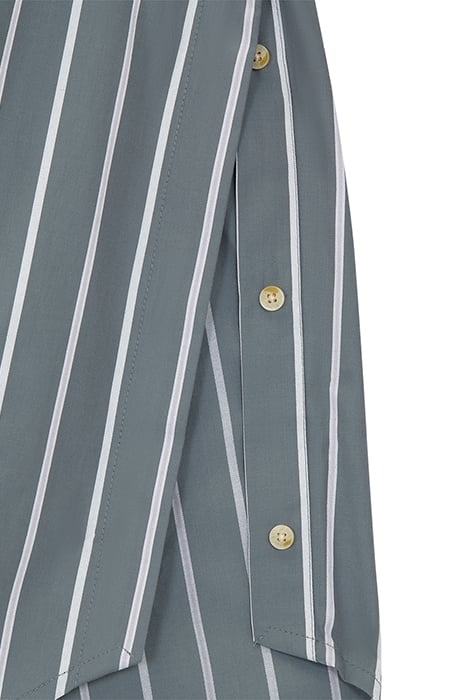 BOYFRIEND SHIRT W/ BUTTON DTL BALSAM GREEN/ORCHID PETAL 4