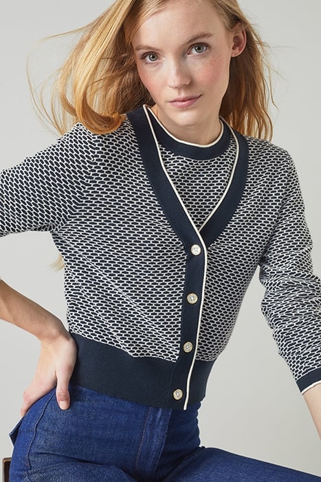 HONEY - CARDIGAN NAVY/IVORY 4