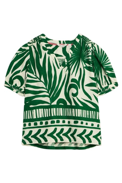 ELISA ECO VERO TOP GREEN PRINTED 2