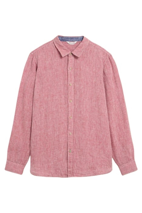PEMBROKE LINEN SHIRT MID RED 2