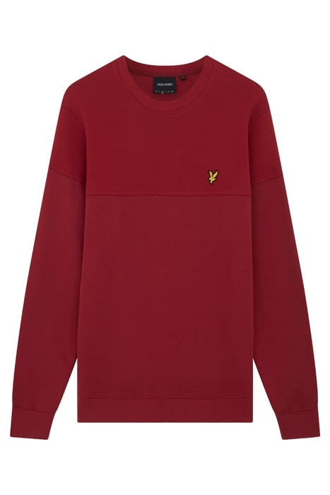 TEXTURED CREW NECK SWEATSHIRT BURGUNDY GLADE 4