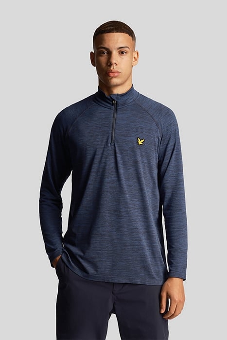 SEAMLESS GOLF MIDLAYER DARK NAVY MARL 1