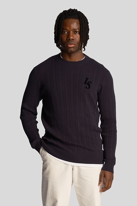 CLUB EMBLEM CREW NECK JUMPER DARK NAVY 1