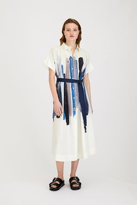 POPLIN PRINT DRESS SKYBLUE 1