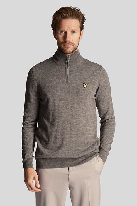GOLF CORE 1/4 ZIP MERINO MIX MID GREY MARL 1