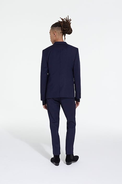 VESTE COSTUME MOTIF MICRO PIED DE POULE NAVY 4