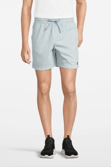 COTTON LINEN SHORTS SLATE BLUE 1