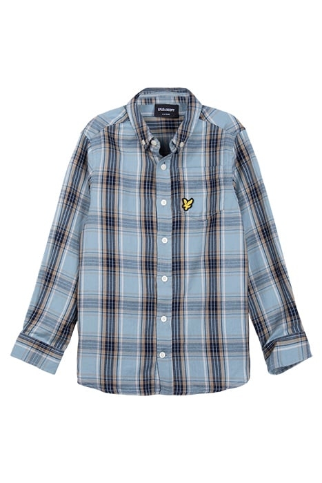 BUTTON DOWN CHECK SHIRT SLATE BLUE 1