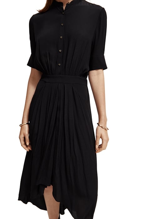 MIDI DRESS WITH HIGH LOW HEM BLACK 6