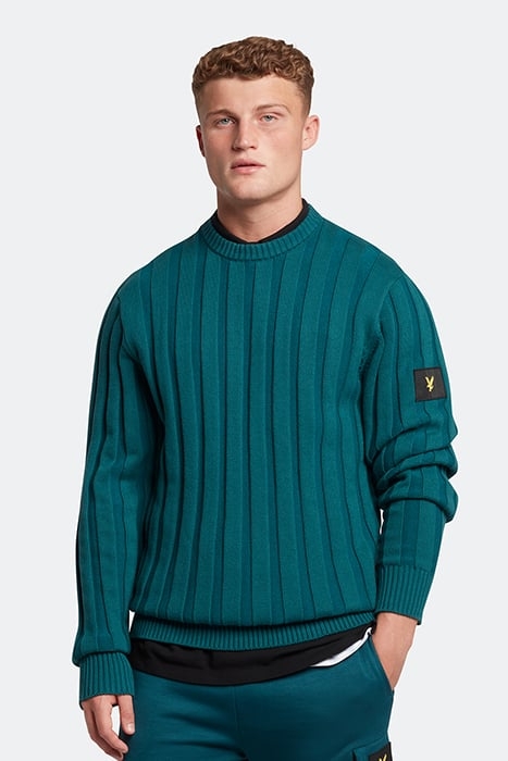 RELIEF STITCH JUMPER MALACHITE GREEN 1