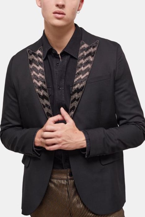 VESTE BRODEE A REVERS BLACK 1