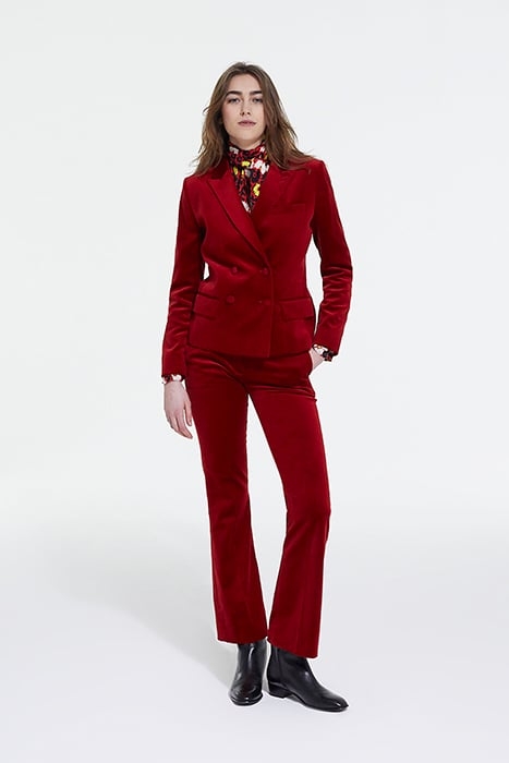 PANTALON COSTUME DETAIL BAS EVASE RED 3