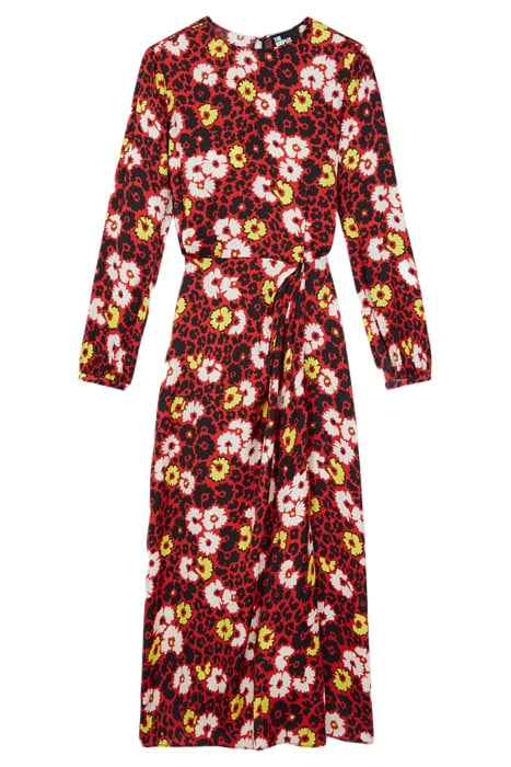 ROBE LONGUE WILD BLOSSOM RED / YELLOW 3