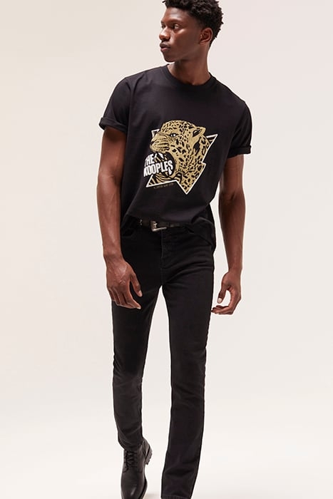 T-SHIRT MC TIGER BRODERIE BLACK-ANTIC GOLD 5