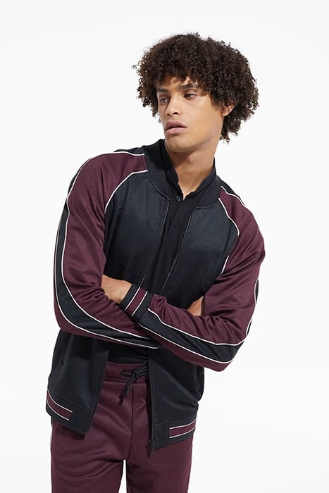 SWEAT ZIPPE AVEC MANCHES RAGLAN BURGUNDY 1