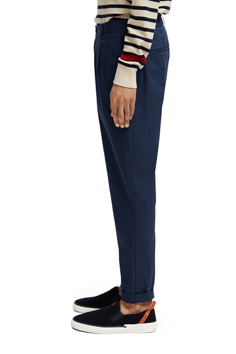 BLAKE - STRETCH POPLIN PLEATED CHINO STEEL 6