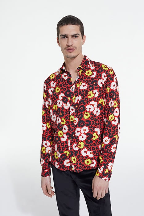 CHEMISE MANCHE LONGUE FLEURIE MULTICOLORE/RED 1