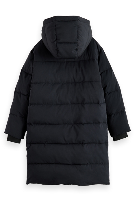 GIRLS LONGER-LENGTH WATER-REPELLENT PUFFER COAT BLACK 4