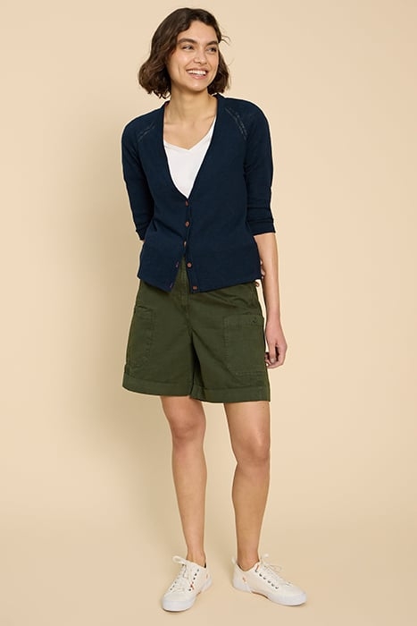 NARIA V NECK CARDI DARK NAVY 3