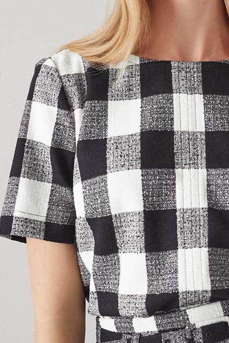 TW MAREN LARGE CHECK NAVY 4