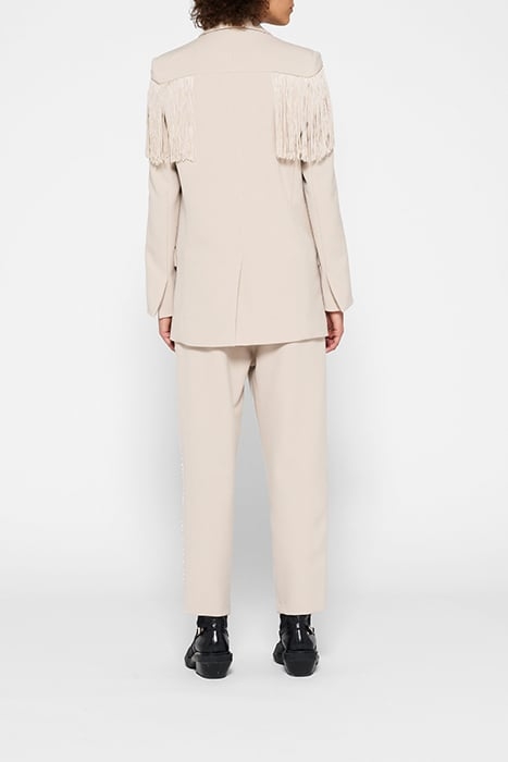 CREPE BLAZER FRINGE LIGHT SAFARI 2
