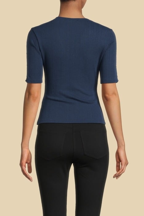 MARCIANO BY GUESS ALLISON SHORT SLEEVE SECRET BLUE BLOUSSE 2