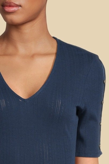 MARCIANO BY GUESS ALLISON SHORT SLEEVE SECRET BLUE BLOUSSE 4