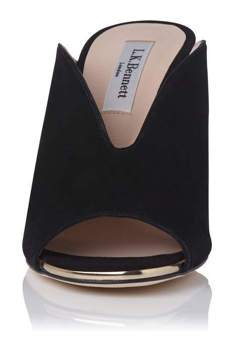 CARMELA BLOCK HEELED MULE BLACK 3