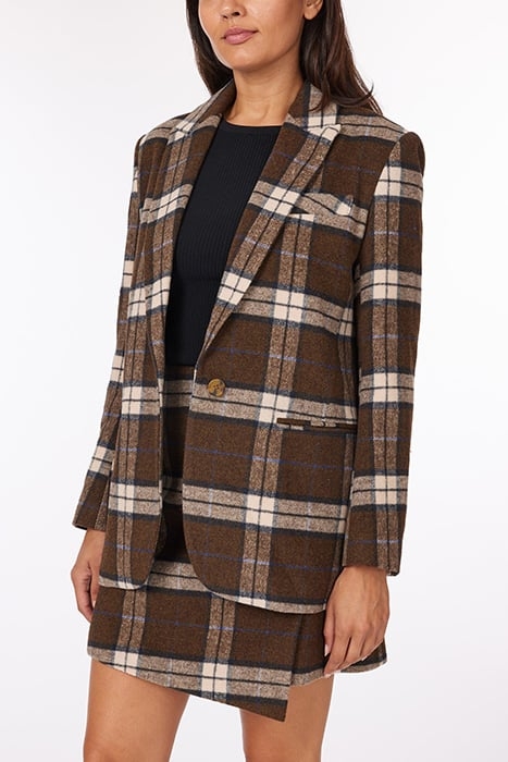 LUREX PLAID BLAZER HOT FUDGE 3