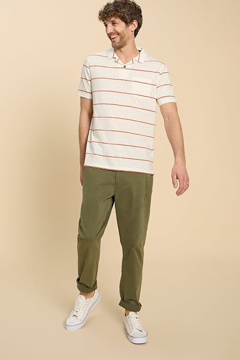 JACQUARD STRIPE POLO NATURAL 1