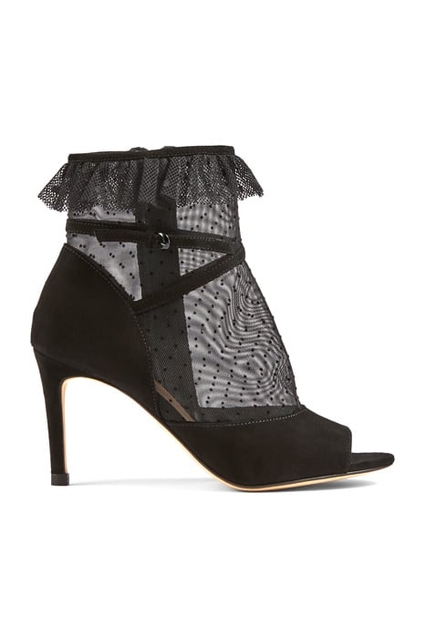 JULIETTE MESH DOT RUFFLE BLACK 1