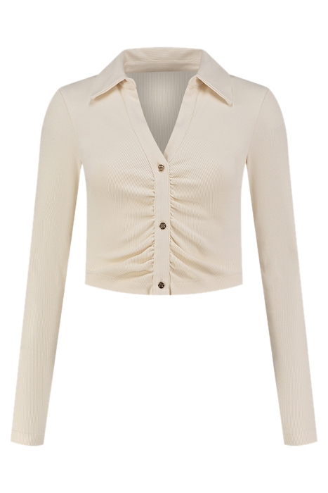 BARIKA RIB BUTTON TOP PEARL 2