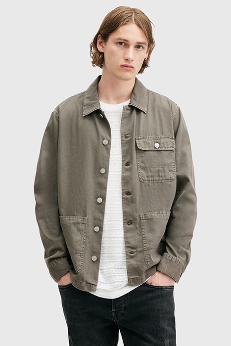 NEVIS CHORE JACKET BANCHA GREEN 1
