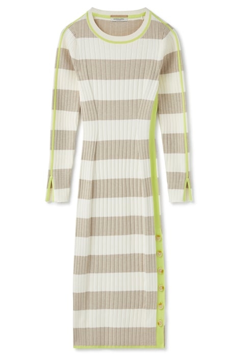SPORTY STRIPE DRESS OATMEAL HEATHER STRIPE 3